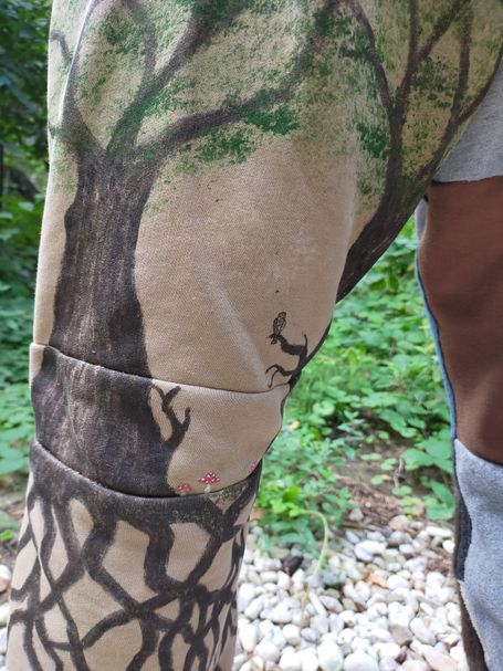 ColorBlock/PatchworkHose mit Malerei